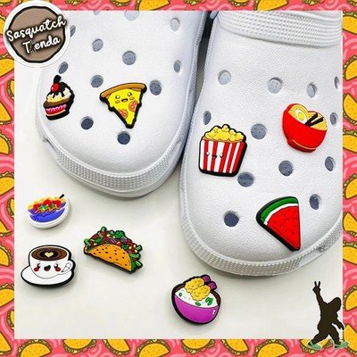 Food and Snack Shoe Charms, Fits Croc-style shoes,  Fast Food Treats Lot Taco