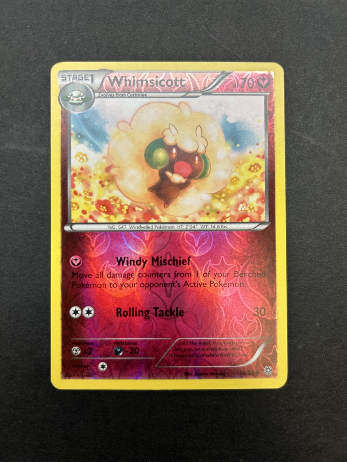 Whimsicott (Ancient Origins 56/98) - Uncommon (Reverse Foil Holo ) Pokémon NM