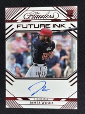 2024 Panini Flawless - Future Ink James Wood #FI-JW Sapphire /15 (AU, MEM, RC)