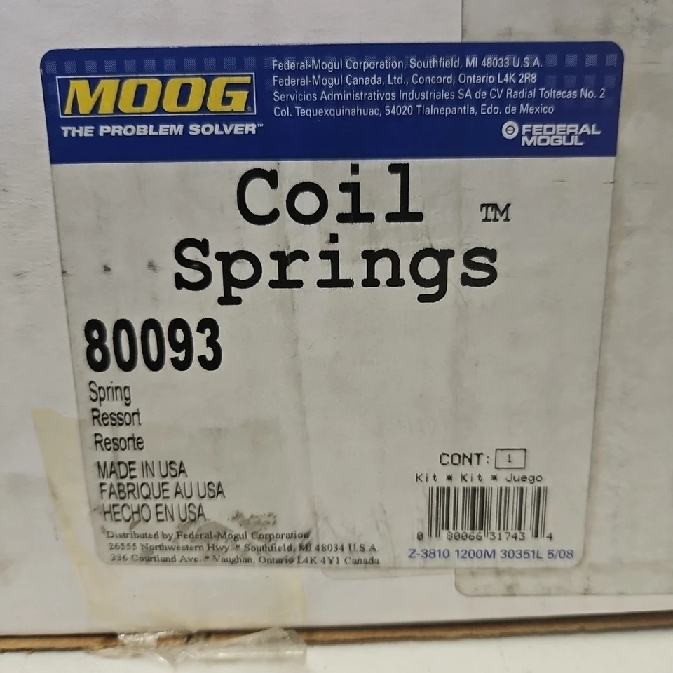 Juego de muelles helicoidales Moog 80093 Foto 3 de 3