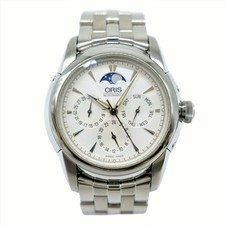 ORIS Artelier Moon Phase Triple Calendar Watch Automatic Winding Siler 7546