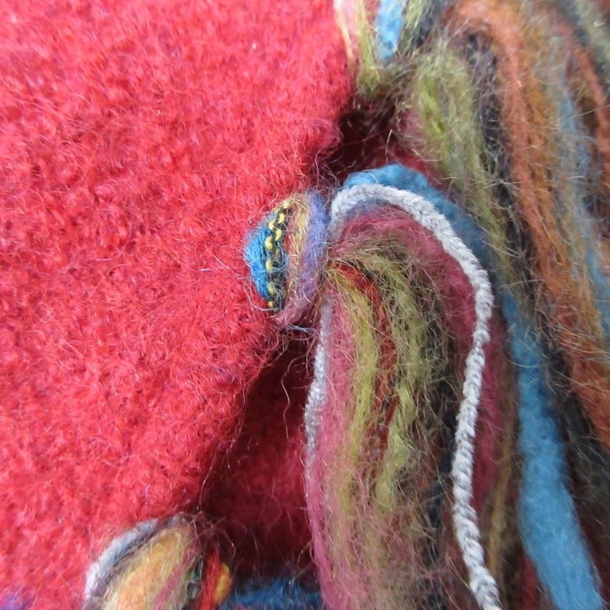 Ruby Rd. Sweater Womens Medium Red Wool Fringe Tr… - image 8