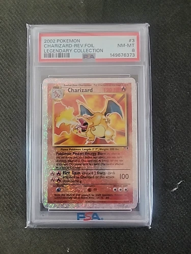 2002 Legendary (Collection) Reverse Holo Charizard 3/100 PSA 8