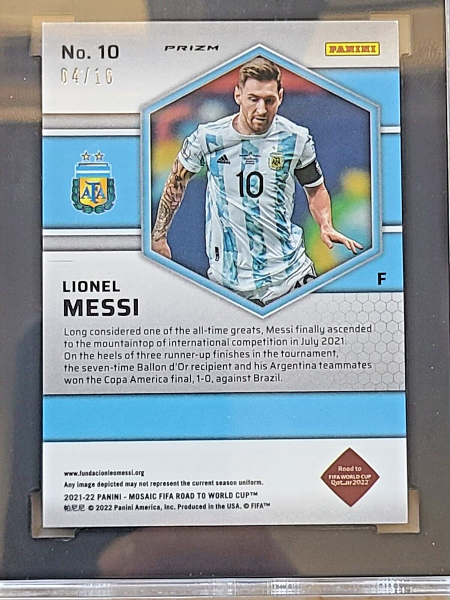 2021-22 Lionel Messi Mosaic FIFA World Cup Qatar Panini Argentina