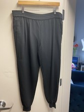 Joie Womens Elastic Waist Pleated Front Joggers Pants Black Size Medium