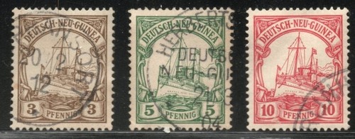 DEUTSCH NEUGUINEA SC# 7-9 GEBRAUCHT