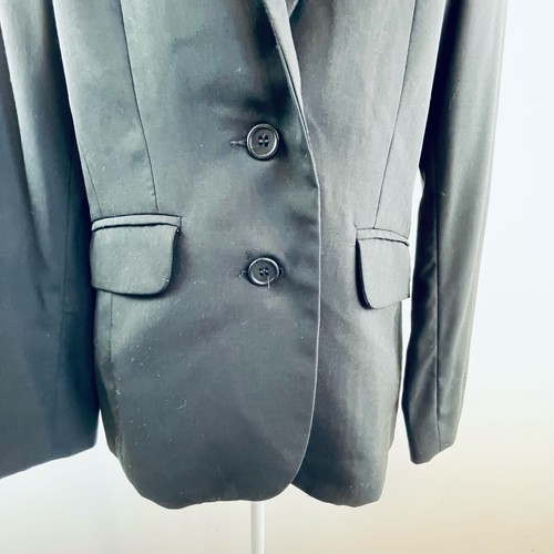 Sosume size 4 (6) Black Organic Wool Classic Jacket Blazer Made in Australia - Picture 4 of 24
