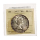 1 Dollar 1962 ICCS MS-64