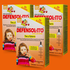 Menper Defensolito Children's Cough Drops, Alcohol-Free - 1 fl oz 3-Pack 