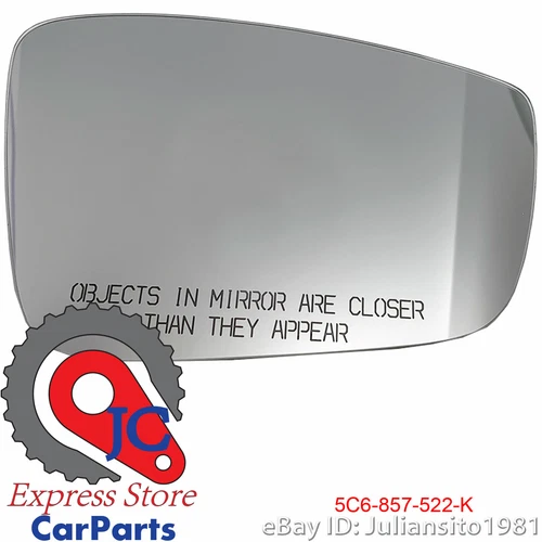 5C6857522K VOLKSWAGEN GENUINE JETTA CONVEX MIRROR HEATED CARRIER PLATE