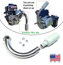 Exhaust with Muffler for Predator 3HP 79cc from Harbor Freight Tool.