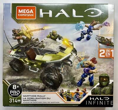 Mega Construx Halo Infinite Warthog Rally 2 In 1 (GNB25) 314 Pcs Master Chief