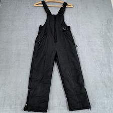 Swiss Alps, Snow Bibs, Ski Pants, Black, Zip Pockets, Youth 6/7 FAST SHIPPING