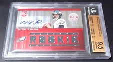(#/199) BGS 9.5 10 Autograph Rc Jersey Patch Nick Foles Auto 2012 Rookie Signed