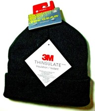 NWT Youth Boys Girls One Size TEK GEAR Thinsulate Warm Knit Black Beanie Hat Cap