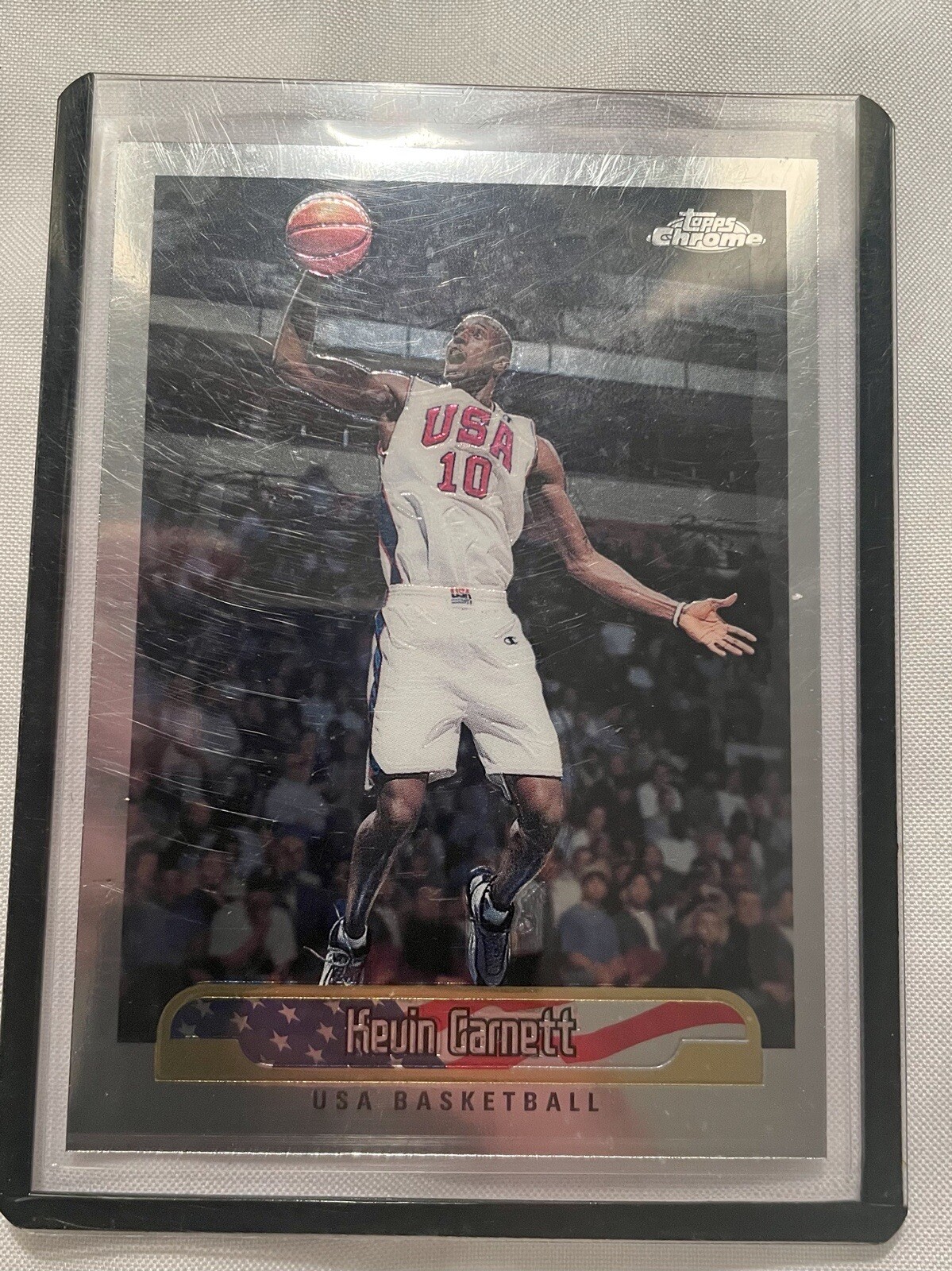 🇺🇸2000 Topps Chrome Team USA KEVIN GARNETT Card #250 Encased Since 2000 🏀🔥