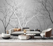3D Gray Branch R764 Wallpaper Wall Mural Self-adhesive Removable Panda