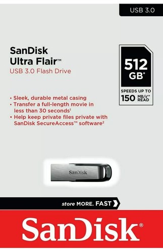 SanDisk USB Flash Drive Flair Luxe 128GB 256GB 512G 1TB Memory Flash Drive - Picture 20 of 26