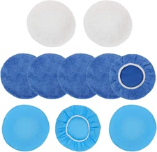 URLWALL 10PCS 9-10 Inch Polisher Pad Bonnet Orbital Car Buffing Polishing Pad Co