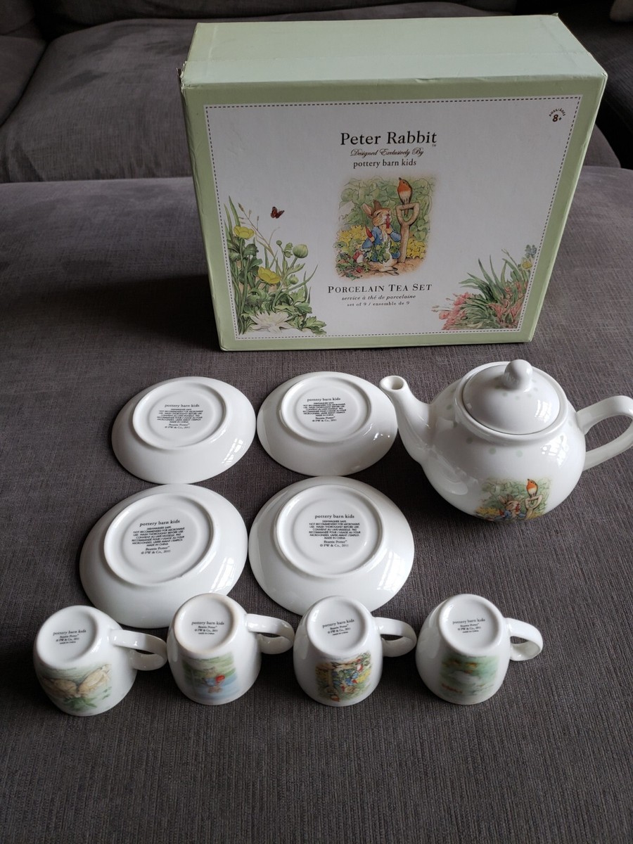 NEW! Pottery Barn Kids Peter Rabbit Porcelain Tea Set - Tea Pot 4