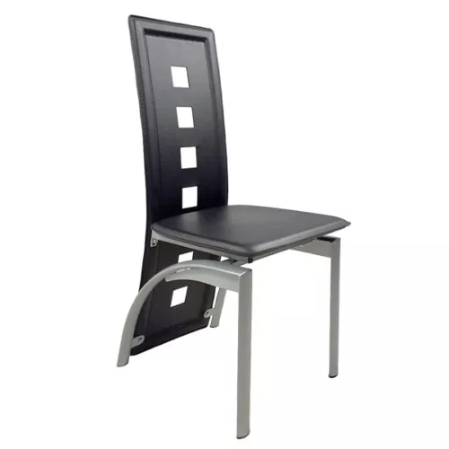 4 piezas Respaldo Largo Cuadrado Hueco Decoración Cojín Galvanizado Silla Pata - Imagen 1 de 11