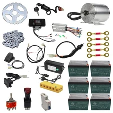 72V 3000W Brushless Motor Kit Controller Pedal Golf Cart Go Kart Tricycle Trike