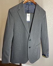 POLO- Ralph Lauren Mens Two Piece Gray Suit 2 Button 40-L X33W MSRP 598.00