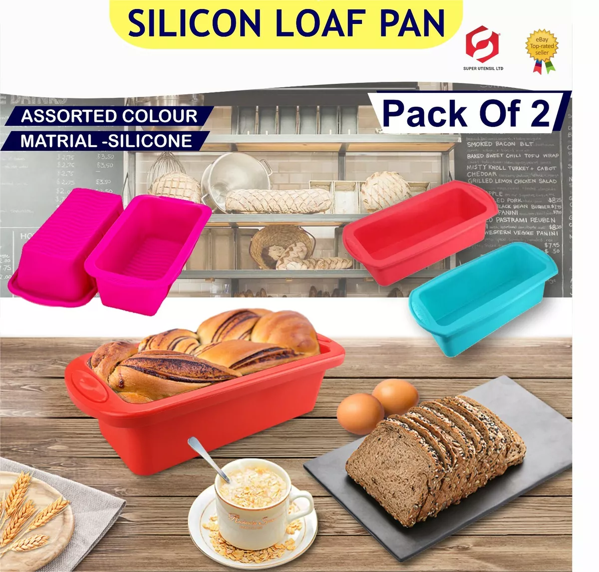 Silicone Bread and Loaf Pans Non-Stick Silicone Baking Molds 