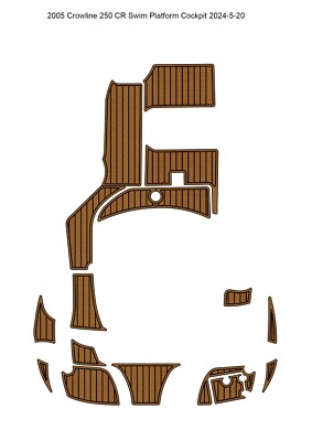 2005 Crownline 250 CR Swim Platform Cockpit Boat EVA Teak Deck Flooring Pad Mat