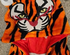 Unisex Tiger Or tigger Halloween Costume With Attached Hat. Size 8.