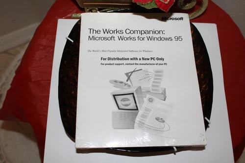 Microsoft Windows 95 Works 4.5 UPI Card Companion w/ PRODUCT KEY Vintage NEW NIB - Picture 4 of 7