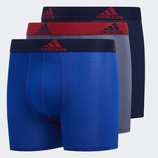 adidas 261096 Boy's Performance Boxer Briefs Underwear 3-Pack Size M