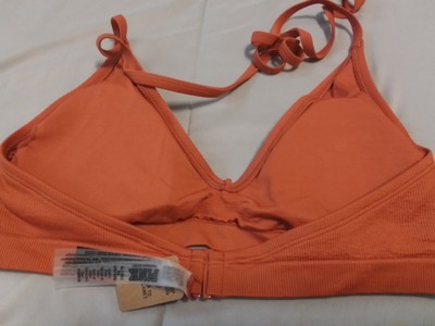 Victoria's Secret XL Padded Bikini Tie Halter Top Bra Style Pink NWT $30