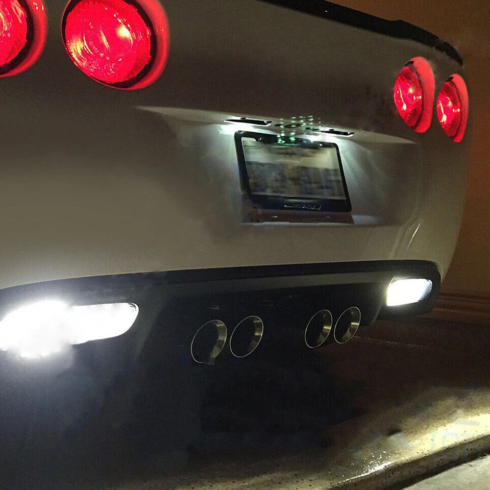 Para Chevrolet Corvette C3 C4 C5 C6 2x Blanco 6000K LED Número Placa Luz Foto 4 de 4
