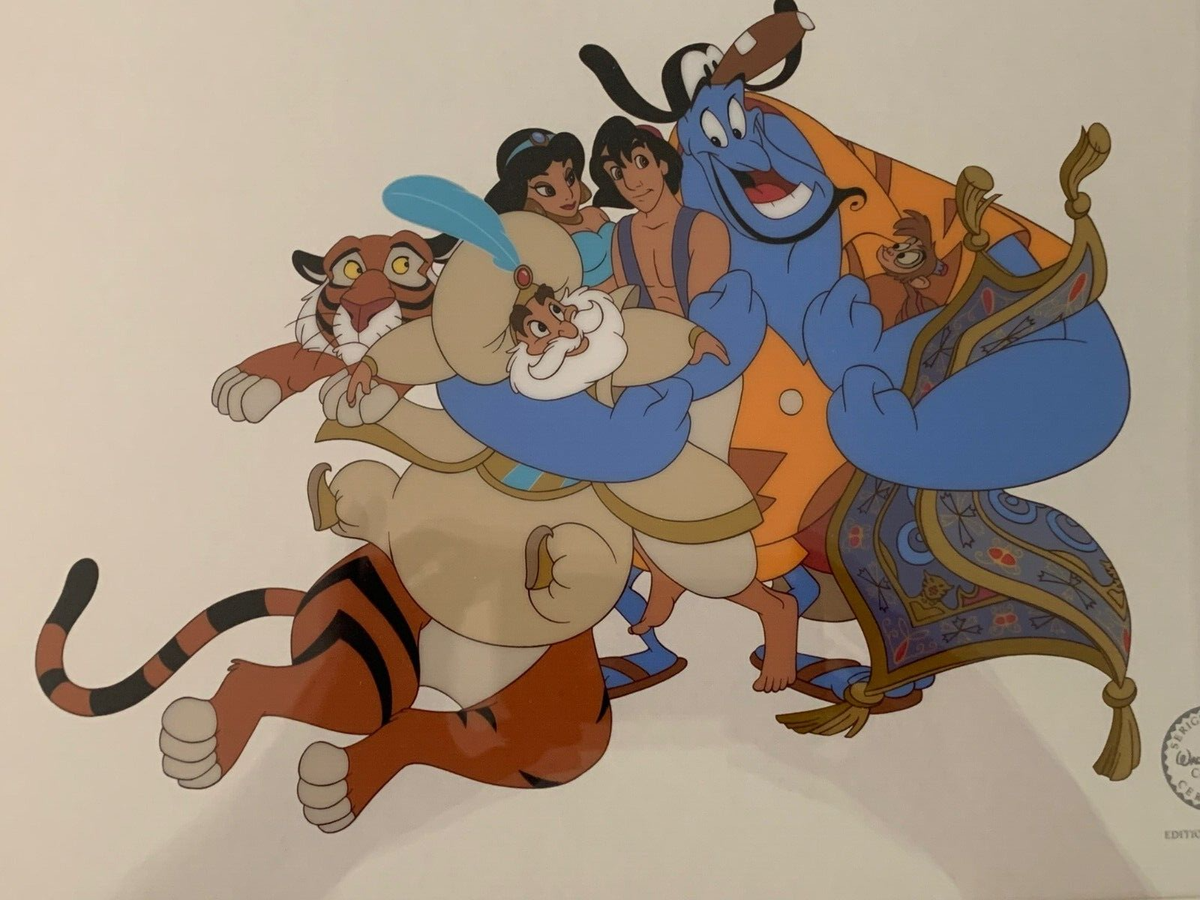 Disney Aladdin Group Hug Sericel Cel Limited Edition (5000) | eBay