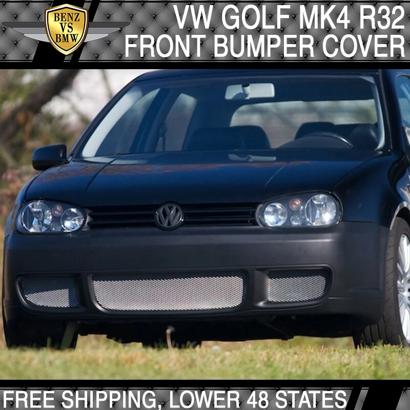 Cubierta de parachoques delantero estilo Volkswagen Golf MK4 R32 99-05 malla de acero sin pintar Foto 2 de 4