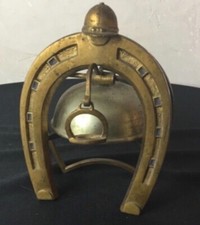 sonnette d hôtel, comptoir, table , équitation, fer à cheval en bronze «