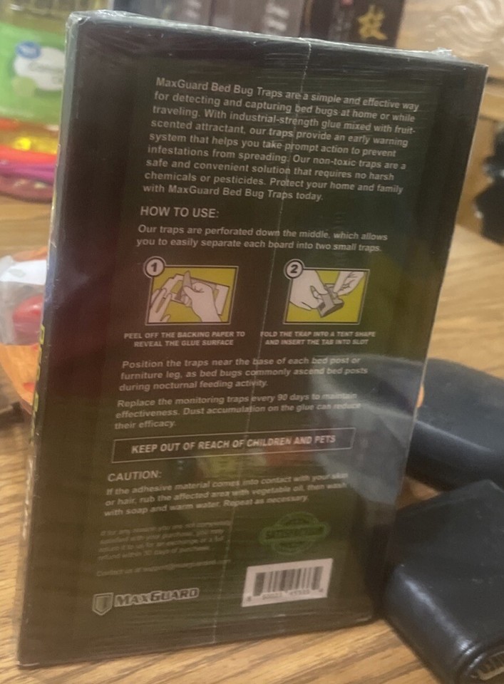 Bed Bug Traps 24 TOTAL NonToxic Detection Detects & Kills Insects