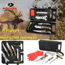 8 Piece Hunting Field Dressing Kit Portable Butcher Game Processor Set With Case