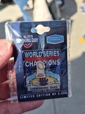 2026 Los Angeles Dodgers Opening Day Pin Dodgers Stadium Trophy