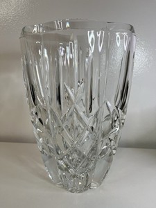 Glass Oval Shape Tapered Vase