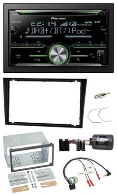 Pioneer Bluetooth Lenkrad DAB 2DIN USB CD Autoradio für Opel Corsa C Omega B Agi