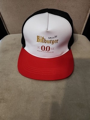 Bitburger White Black Red Baseball Cap Hat Bitte Ein Bit Bier Germany
