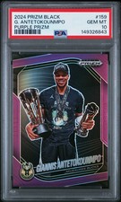 GIANNIS ANTETOKOUNMPO 2024 Panini Prizm Black Purple SP /99 Gem Mint PSA 10