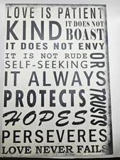 Hobby Lobby Faux Book Box, Love is Patient