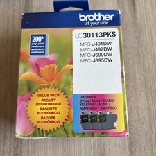 Brother LC30113PKS CMY Color Ink Cartridge - 3-Pack expired 2022