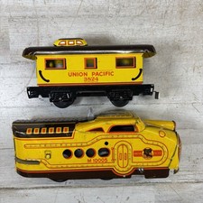 Marx Prewar Union Pacific M10005 Tin Litho Wind Up Train Set Caboose O Gauge