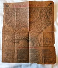 Vintage 1961 Antiqued CIVIL WAR BATTLEFIELDS 1861-1865 Chronological Order Map