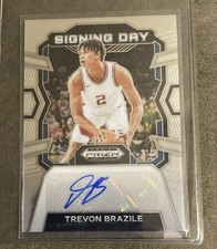 Trevon Brazile Arkansas Basketball Panini Signing Day Base autograph Auto rookie
