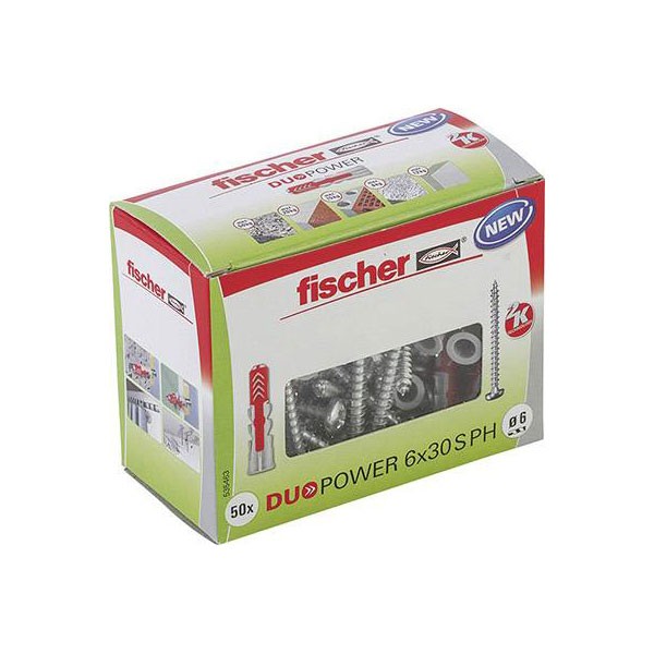 Fischer DuoPower Plug 6x30 mm50pcs superior grip polyamide made